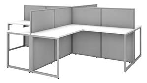 Workstations & Cubicles Bush Furniture 60" W 4 Person L-Desk Open Office with 45"H Panels