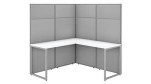 Workstations & Cubicles Bush Furniture 60in W L-Shaped Cubicle Desk Workstation with 66in H Panels