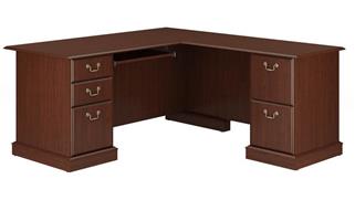 L Shaped Desks Bush Furniture 66in L-Shaped Executive Desk