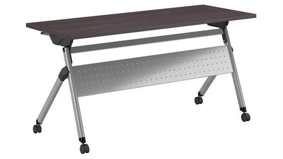 Training Tables Bush Furniture 60" W x 24" D Folding Training Table with Wheels