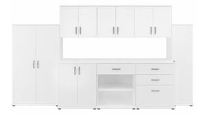 Storage Cabinets Bush Furniture 8 Piece Modular Garage Storage Set with Floor and Wall Cabinets