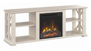 Electric Fireplaces Bush Furniture Farmhouse TV Stand for 70" TV with Fireplace Insert