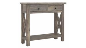 Console Tables Bush Furniture 36" W Narrow Console Table with Drawers - Assembled