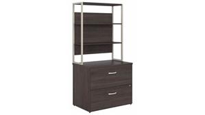 File Cabinets Lateral Bush Furniture 2 Drawer Lateral File Cabinet with Shelves