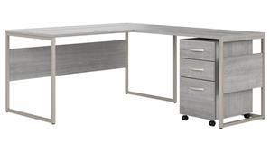 L Shaped Desks Bush Furniture 60" W x 72" D L-Shaped Table Desk with Mobile File Cabinet