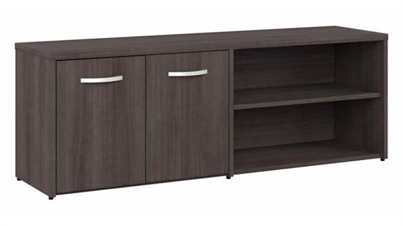 Storage Cabinets Bush Furniture Low Storage Cabinet with Doors and Shelves