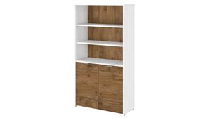 Bookcases Bush Furniture 5 Shelf Bookcase with Doors
