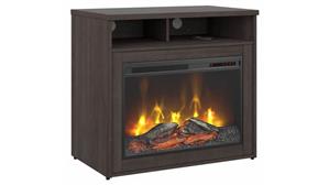 Electric Fireplaces Bush Furniture 32in W Electric Fireplace with Shelf