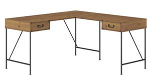 L Shaped Desks Bush Furniture 60" W L-Shaped Writing Desk with Drawers