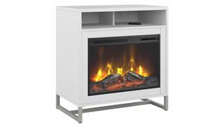 Electric Fireplaces Bush Furniture 32in W Electric Fireplace with Shelf