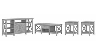 TV Stands Bush Furniture TV Stand with Coffee Table and Set of 2 End Tables