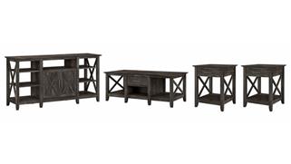 TV Stands Bush Furniture TV Stand with Coffee Table and Set of 2 End Tables