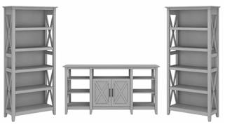 TV Stands Bush Furniture TV Stand with Set of 2 Bookcases