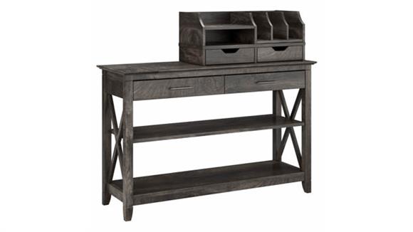 Console Tables Bush Furniture Console Table with Storage and Desktop Organizers