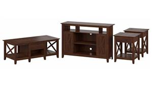 Coffee Tables Bush Furniture Tall TV Stand for 55in TV with Coffee Table and End Tables
