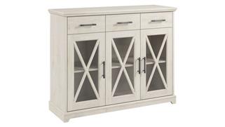 Buffets Bush Furniture 46in W Farmhouse Sideboard Buffet Cabinet with Drawers