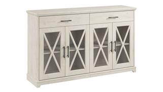 Buffets Bush Furniture 60in W Farmhouse Sideboard Buffet Cabinet with Drawers