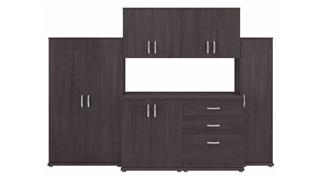 Storage Cabinets Bush Furniture 6 Piece Modular Laundry Room Storage Set with Floor and Wall Cabinets