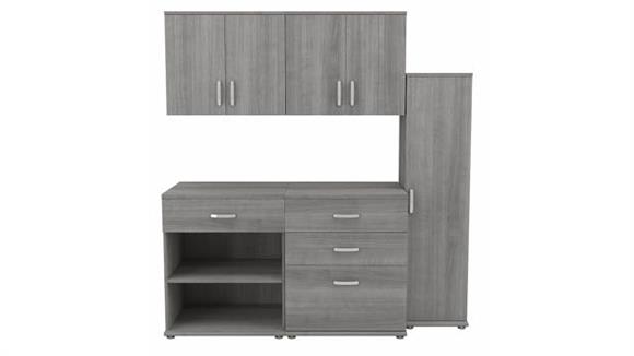 Storage Cabinets Bush Furniture 5 Piece Modular Laundry Room Storage Set with Floor and Wall Cabinets
