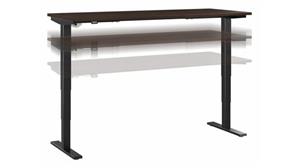 Adjustable Height Desks & Tables Bush Furniture 72in W x 30in D Electric Height Adjustable Standing Desk