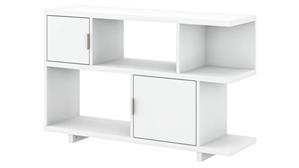 Bookcases Bush Furniture Low Geometric Bookcase with Doors