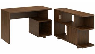 Writing Desks Bush Furniture 48" W Writing Desk with Low Bookcase