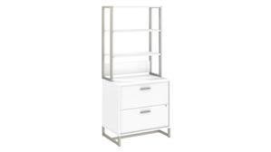 File Cabinets Lateral Bush Furniture Lateral File Cabinet with Hutch