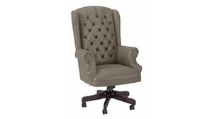 Office Chairs Bush Furniture Wingback Leather Executive Office Chair with Nailhead Trim