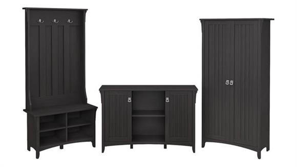 Storage Cabinets Bush Furniture Entryway Storage Set with Hall Tree/Shoe Bench and Accent Cabinets