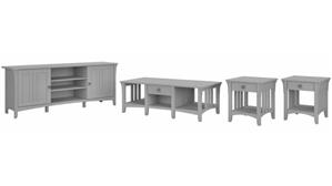 Coffee Tables Bush Furniture TV Stand, Coffee Table and Set of 2 End Tables