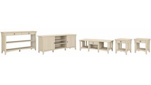Coffee Tables Bush Furniture TV Stand, Coffee Table, Console Table and Set of 2 End Tables