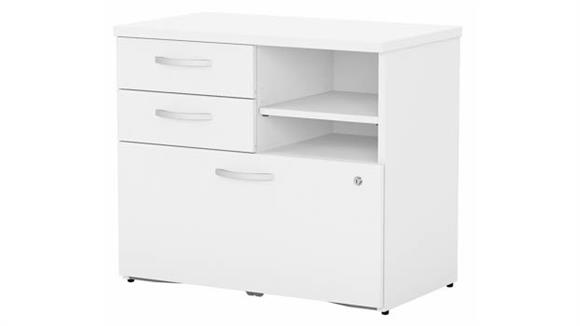 File Cabinets Lateral Bush Furniture Office Storage Cabinet with Lateral File, Drawers and Shelves - Assembled