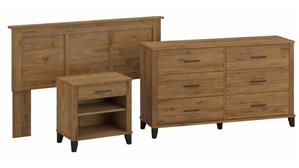 Bedroom Sets Bush Furniture Full/Queen Size Headboard, Dresser and Nightstand Bedroom Set