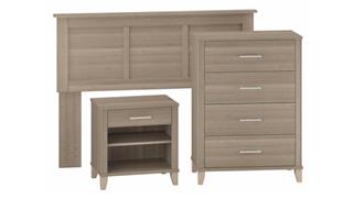Bedroom Sets Bush Furniture Full/Queen Size Headboard, Chest of Drawers and Nightstand Bedroom Set