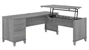 Adjustable Height Desks & Tables Bush Furniture 72" W 3 Position Sit to Stand L-Shaped Desk