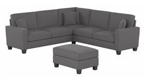Sectional Sofas Bush Furniture 99" W L-Shaped Sectional Couch with Ottoman