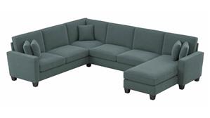 Sectional Sofas Bush Furniture 128in W U-Shaped Sectional Couch with Reversible Chaise Lounge
