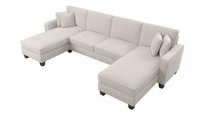 Sectional Sofas Bush Furniture 131in W Sectional Couch with Double Chaise Lounge