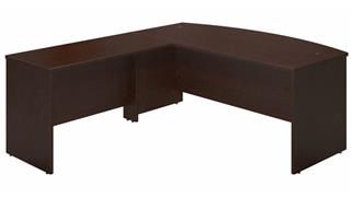 L Shaped Desks Bush Furniture 72" W x 36" D Bowfront Desk Shell with 48" W Return