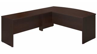 L Shaped Desks Bush Furniture 72in W x 36in D Bowfront Desk Shell with 60in W Return