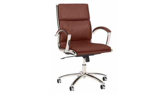 Office Chairs Bush Furniture Mid Back Leather Executive Desk Chair