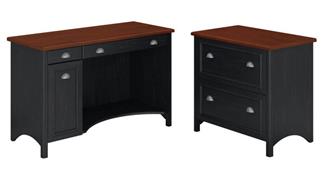 Computer Desks Bush Furniture Computer Desk with 2 Drawer Lateral File Cabinet