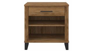 Night Stands Bush Furniture Nightstand with Drawer and Shelves