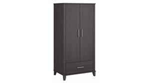 Storage Cabinets Bush Furniture Tall Entryway Cabinet with Doors and Drawer