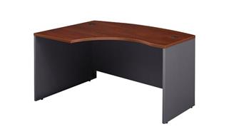 Executive Desks Bush Furniture 60in W x 43in D Left Handed L-Bow Desk