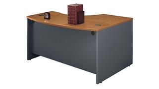Executive Desks Bush Furniture 60" W x 43" D Left Handed L-Bow Desk