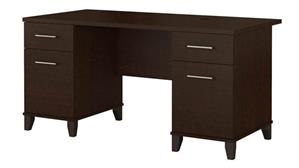 Executive Desks Bush Furniture 60" Double Pedestal Desk