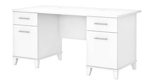 Computer Desks Bush Furniture 60in W Double Pedestal Desk