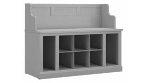 Benches Bush Furniture 40in W Entryway Bench with Shelves