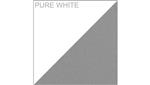 Pure White Laminate / Gray Fabric